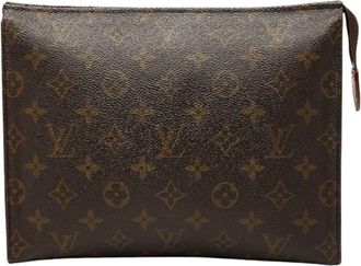 Louis Vuitton Brown Pvc Leather Clutch Bag (Pre-Owned)