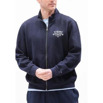 Tommy Hilfiger Hoodies & sweatvesten, Heren, Blauw, 2Xl, Katoen, Arch Logo Flex Fleece Zip Sweatshirt