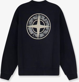 Stone Island Mens Sweatshirt Crew Neck Organic Cotton Black Sweatshirts Sweater