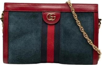 Gucci Pre-owned Cross Body Bags, female, Blue, Size: ONE SIZE Pre-owned Ophidia Crossbody Bag