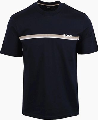 HUGO BOSS Mens Boss Black AUTHENTIC T-SHIRT DARK BLUE - Navy - Size: 40