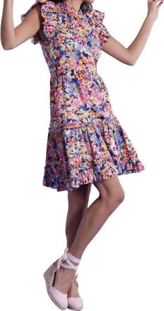 Tyler Böe Ursula Cotton Bouquet Dress In Multi-Colored