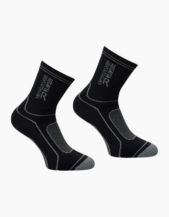 Regatta Womens Regatta Unisex Adult Waterproof Crew Socks - Black - Size: 6/6.5/7/7.5/8