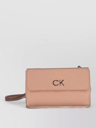 Calvin Klein logo embossed clutch bag