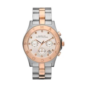 Marc Jacobs Blade Tweekleurig Horloge - Dames - Horloges - Grijs - ONE Size - Accessoires
