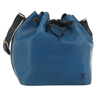 Louis Vuitton Bicolor Petit Noe Epi Leather Blue Leather Handbag (Pre-Owned)