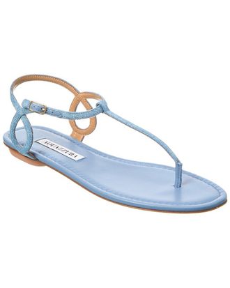 Aquazzura Almost Bare Denim & Leather Sandal
