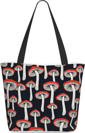 AOOEDM Red Mushrooms Ladies Shopping Bag 13x11x7in.The Perfect ValentineS Day Gift.It Is The Best ValentineS Day Gift For Mom, Daughter, Wife,Etc