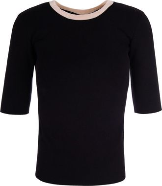 Elisabetta Franchi Knitted Top With Viscose Bands