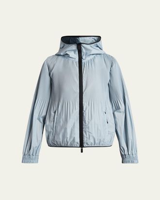 Moncler Anemone Pleated Hooded Jacket