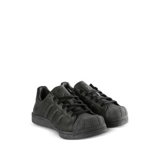 adidas Leather with 3-Stripes Sneakers - Grey