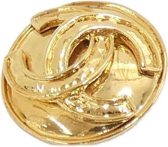 Chanel Pre-owned Jewellery, female, Yellow, Size: ONE SIZE Pre-owned Fashionable Button