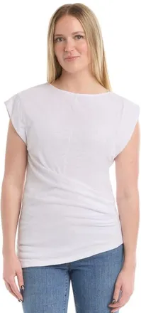 Wilt Boat Neck Rolled Cuff Tee in White at Nordstrom, Size X-Small