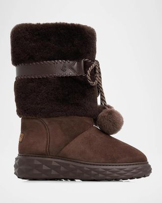 Jimmy Choo London Cobi Suede & Shearling Boots
