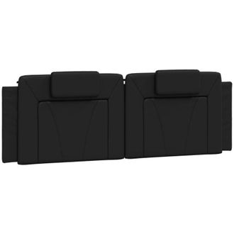 vidaXL Cabecero De Cama Acolchado Cuero Sint&eacute;tico Negro 160 Cm Vidaxl
