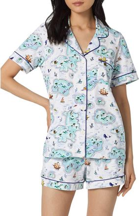 Bedhead Pajamas Print Stretch Organic Cotton Short Pajamas in Treasure Hunt at Nordstrom, Size X-Large