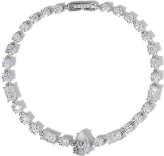 Nadri Everleigh Cubic Zirconia Line Bracelet in Rhodium at Nordstrom