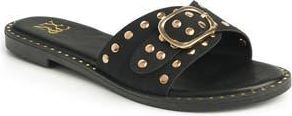 New York & Company Westly Buckle Slide Sandal in Black at Nordstrom Rack, Size 10
