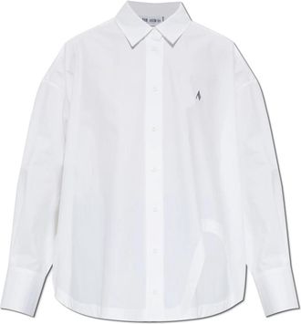 The Attico Oversized Katoenen Shirt - Dames - Overhemden - Wit - S - Katoen - Overhemden