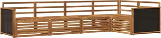 vidaXL Conjunto De Sof&aacute;s De Exterior 5 Uds. Natural Vidaxl