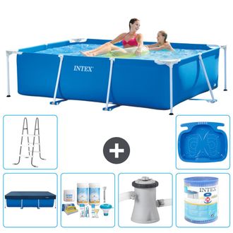 Intex Piscina Con Estructura Rectangular - 220x150x60 Cm - 7-piezas S40018