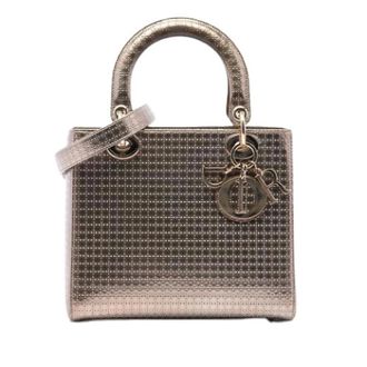 Dior Pre-owned Lady Dior Handtas - Dames - Pre-owned - Geel - Maat: ONE Size Zijde