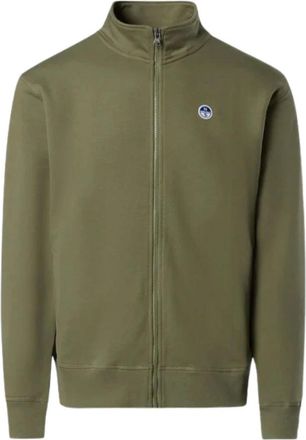 North Sails Zip-throughs, male, Green, Size: 2XL Basic Full Zip Sweatshirt