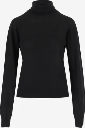 Saint Laurent Womens Wool And Cashmere Blend Pullover Black Sweater