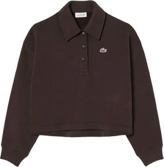 Lacoste Felpa con colletto polo - Marrone