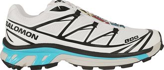 Salomon White Upper Trail Running Sneakers with Vibrant Blue Accents