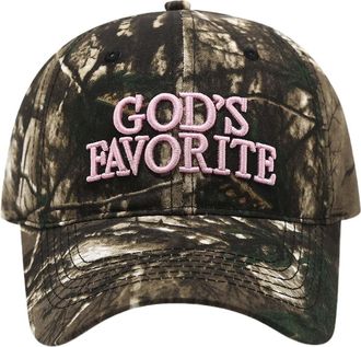 Generic 2025 Gods Favorite Camo Vintage Trucker Hat Baseball Hat Funny Trucker Hat for Men Women Summer Hats for Women