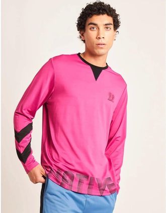 Native Youth Mens Geller Large Genie Relaxed Fit Long Sleeve Crew Neck T-Shirt - Purple - Size: 38