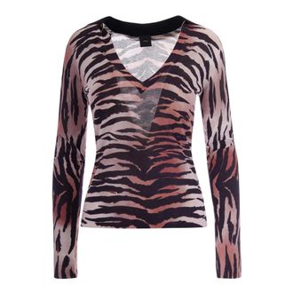 Pinko Long Sleeve Tops, female, Multicolor, Size: M Blouses