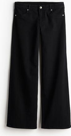 H&M Twillhose mit niedrigem Bund - Schwarz