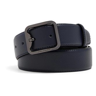 Piquadro Accessoires, Heren, Blauw, ONE Size, Leer, 1.4 leren riem met gesp