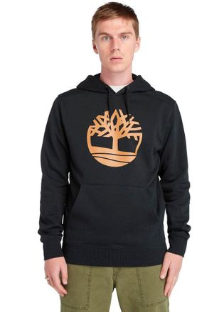 Timberland Kapuzensweatshirt TIMBERLAND, Herren, Gr. L, schwarz-weiss (blck, wheat boot), Obermaterial: 85% Baumwolle, 15% Polyester, Sweatshirts Kapuzensweatshi