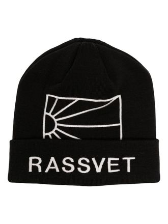 Rassvet Berretto con ricamo - Nero