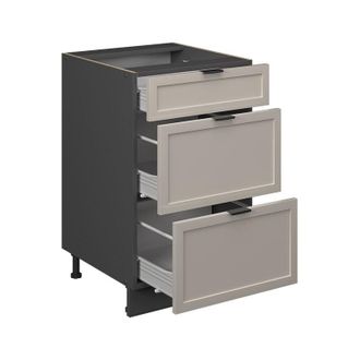Vicco Mobiletto base per cucina Fame-Line, GrigioBeige, 50 cm senza piano di lavoro Vicco