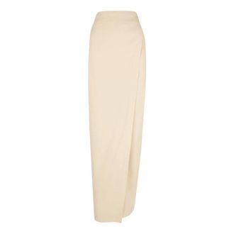 Cortana Gonna Maxi Avvolgente Asimmetrica - - Skirts - Donna - Beige - M