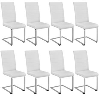 TecTake Dining Chairs Bettina Set Of 8 - White | Size: 8 Pack