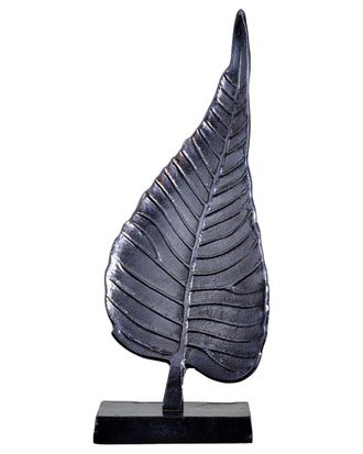 Nearly Natural 17in Bodhi Leaf Sculpture Decorative Accent
