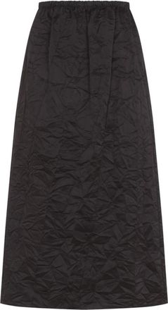 Carven Rok met elastische tailleband - Dames - Midirokken - Zwart - XS - Katoen - Rokken