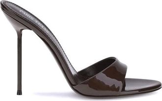 PARIS TEXAS Heeled Mules, female, Brown, Size: 6 1/2 US Lidia Leather Sandals