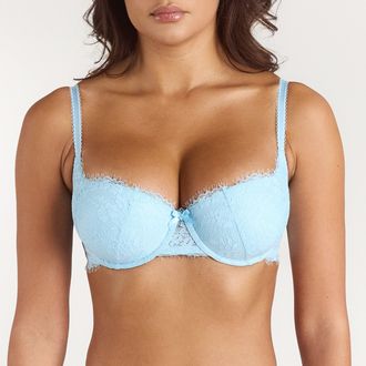 Lounge Lace Balconette Extreme Push-Up Bra - Blue - 30 / DD