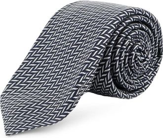 Kiton Accessoires, Heren, Veelkleurig, ONE Size, Zijde Das met Microdessin