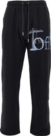 Off-white Spices Arrow katoenen joggingbroek - Heren - Broeken - Zwart - Maat: L Katoen