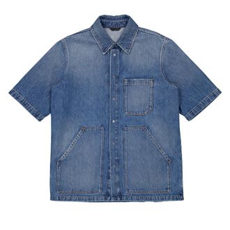 Fendi Mens Oversize Denim Shirt, Brand Size 48 ( US Size 38 )