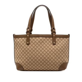 Gucci Pre-owned Gucci Diamante Canvas Craft Tote 269878 520981