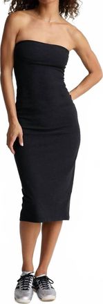 Beyond Yoga Spacedye Strapless Dress In Darkest Night