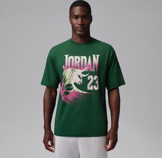 Nike Jordan Mens Jordan Brooklyn T-Shirt in Green | IO0043-341